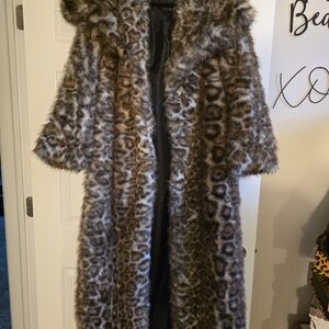Fashion Nova Brown Leopard Teddy Jacket
